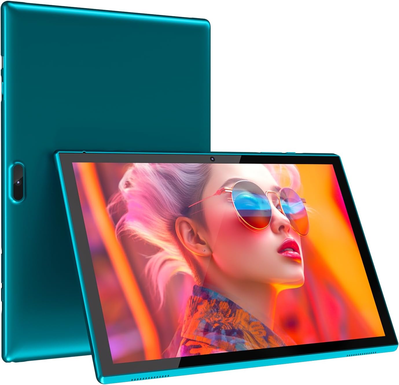 10 Inch Tablet, Android 14 Tablet, Quad-Core Processor Tableta Computer with 32GB ROM 6GB RAM 8MP Camera WiFi BT 10.1 in HD Display, 6000mAh Long Battery Life Tablet. Navy