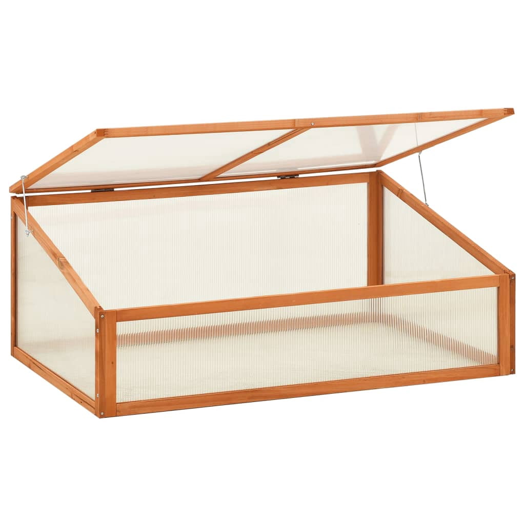 vidaXL Greenhouse Outdoor Grow House Green House for Plant Growing Solid Firwood with PC board Medium
