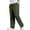 21-Army Green, variant on Men Elastic Waist Straight Leg Cotton Casual Pants Solid Color Loose Fit Trousers With Side Pockets XL