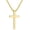 Big gold cross: 2.17" * 1.18", variant on Cross Necklace for Men, Mens Cross Necklaces with 2.5mm Rope Chain, Stainless Steel Pendant Chain 16-28 Inch