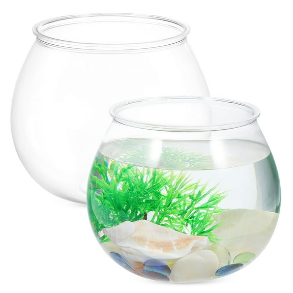 Raindrops Plastic Fish Bowls 2pcs Clear Vase Bowls Transparent Indoor Decor