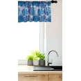 thumbnail image 3 of Ambesonne Tropical Window Valance, Exotic Palm Monochrome, 54" X 18", Blue Pale Pink, 3 of 3