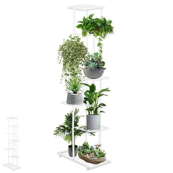 Soporte para plantas Soporte para plantas plegable Soporte para plantas en niveles Soporte para plantas estrecho Estante para plantas 7 niveles
