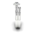 thumbnail image 2 of 1ct TDW Diamond 14K White Gold Halo Bridal Set, 2 of 4