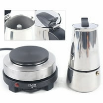 500W Stainless Steel Stovetop Espresso Machine, Italian Coffee Maker Moka Pot for Offices 110V