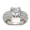 thumbnail image 4 of Skylar Wedding Ring Set for Women Engagement Ring and Matching Band Cz Ginger Lyne Collection, 4 of 5