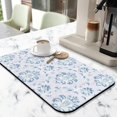 thumbnail image 2 of Washable Rubber Colorful Floral Dish Drying Mats for Kitchen Counter Home Large Coffee Bar Pad Accessories and Decor for Utensils Stemware 19.5''x12'', 2 of 7