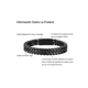thumbnail image 2 of Esclava Negro 19 cm Para Hombre Dos Filas Acero Hebilla Magnética, 2 of 4