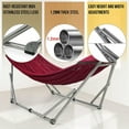 thumbnail image 3 of Tranquillo Universal 106" Double Hammock w/Adjustable Stand and Bag, Red, 3 of 12