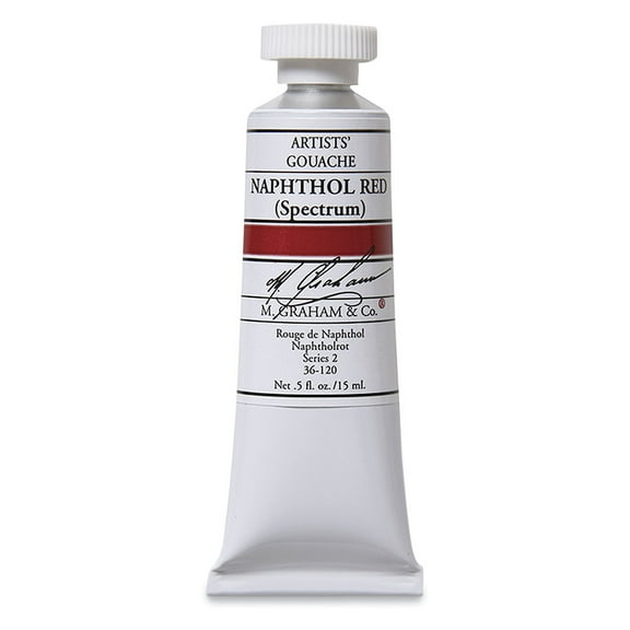 M. Graham Artists' Gouache - Naphthol Red, 15 ml tube