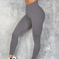 thumbnail image 4 of SPRING PARK Women Solid Color Scrunch Butt Leggings High Waisted Ruched Yoga Pants Workout Butt Lifting, 4 of 7