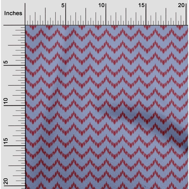 oneOone Cotton Silk Fabric Chevron Ikat Fabric Prints By Yard 42 Inch Wide