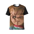 thumbnail image 6 of Chucky T-Shirts for Men Women, Funny Novelty Tee for Adults, Fashion 3D Print Short Sleeve, Unisex Casual Crew Neck Tee, 6 of 8