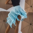 Latin Dance Skirt Women's 2024 New Spell Layer Tassel Skirt National