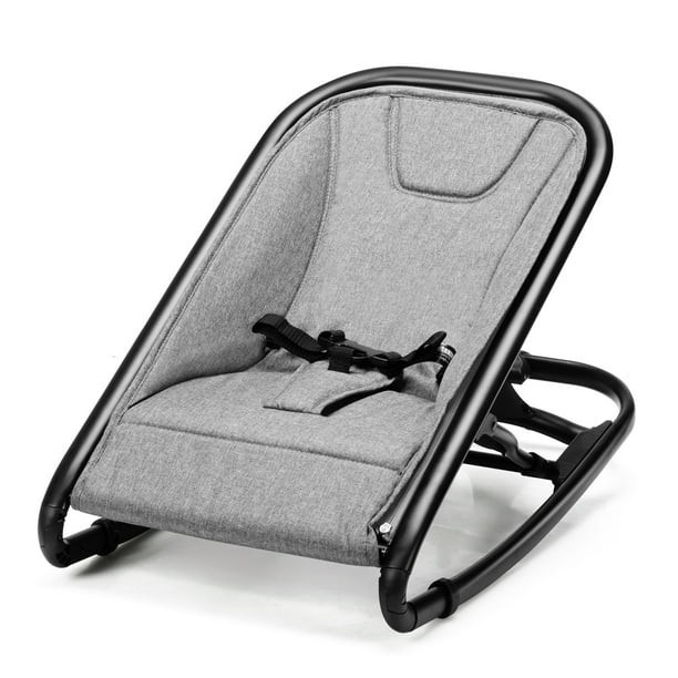 Gymax 2 In 1 Folding Baby Rocker Bouncer Seat W 2 Adjustable Recline Positions Light Grey Walmart Com