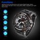 thumbnail image 2 of Relojes para hombre Cronógrafo Acero inoxidable Resistente al agua Fecha Reloj de cuarzo analógico Relojes de pulsera de negocios para hombres, 2 of 6