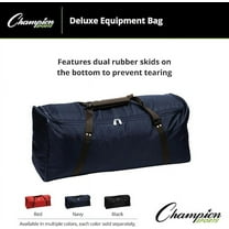 Champion Sports 420 Denier® Nylon Deluxe Equipment Bag with Strap and Inside Pocket - 36"L x 13"W x 15"H - Black