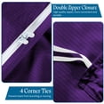 thumbnail image 5 of Purple Queen ( 90" x 90" ) Size 100% Cotton Duvet Set, 800 Thread Count, Stripe Pattern, 1-Piece Comforter Cover with Zipper Closure & 2-Pillow Shams– Hotel Quality, All-Season, 5 of 5