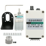 DC Gear Motor Low Speed Micro Permanent Magnet 12V XD?37GB3530 + Bracket + Governor + Gear10rpm/min