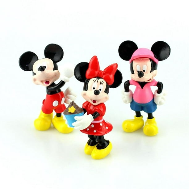 Figurine de dessin animé Disney Minnie et Mickey Mouse, 30/60cm, poupées  miniatures, résine, peinture couleur, décor de salle, jouets figurines