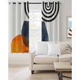 thumbnail image 2 of Boho Geometric Blackout Curtains for Bedroom Living Room Darkening Curtains 63 Inches Long Modern Middle Century Abstract Striped Window Curtain 2 Panels Set Window Treatment Grommet Drapes 52"x63", 2 of 9