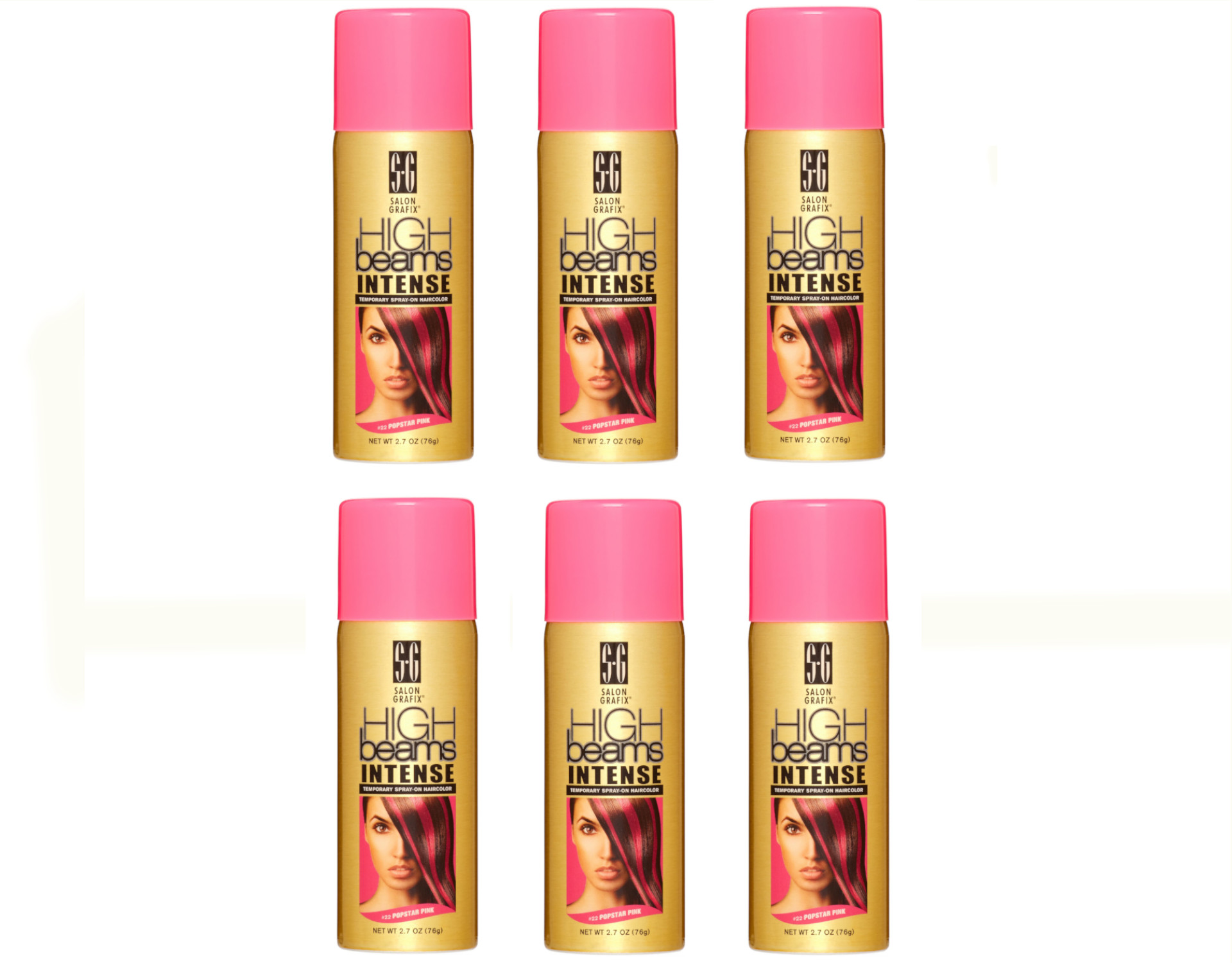 High Beams Intense Temporary Spray On Hair Color, Popstar Pink, ., Pack