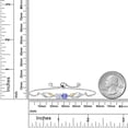thumbnail image 3 of Gem Stone King 925 Silver and 10K Yellow Gold Lab Grown Diamond Bracelet for Women Tanzanite Moissanite (0.98 Cttw), 3 of 3