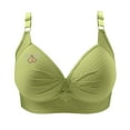 thumbnail image 2 of Amidoa No Underwire Bras for Women Plus Size Green Push-up Rhinestone Bra Bralettes for Women L, 2 of 6