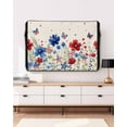 thumbnail image 5 of Blue Red Spring Floral Outdoor TV Cover 40 to 43 Inch Weatherproof, Watercolor Botanical Flowers Rustic 600D Oxford TV Covers with Waterproof Zipper, Outside Flat TV Screen Protector 40"Wx25"Hx4.5"D, 5 of 7