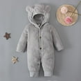 thumbnail image 2 of Fesfesfes Newborn Baby Jumpsuit Fleece Footie Snowsuit Winter Bunting Onesie Cartoon Warm Hooded Romper Jumpsuit Outfits For Girls Boys Clothes Sale, 2 of 9