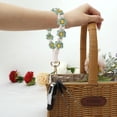 thumbnail image 5 of 2 piezas de correa de muñeca con forma de flor de crisantemo, llavero de margarita pequeña, llavero tejido a mano, 5 of 5