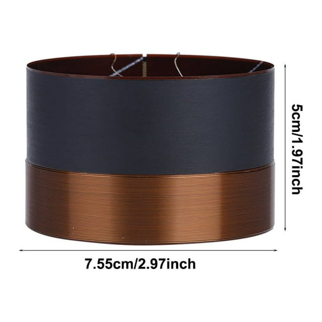 1PCS 75.5mm Haut-Parleur Basse Audio Bobine Woofer Lecteur de Son Noir Aluminium