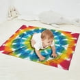 thumbnail image 2 of Colorful Rainbow Tie Dye Spiral Pattern Blanket,Comfortable Soft Flannel Throw Blanket,All Season,Warm Lightweight Blankets for Sofa Bed Couch Living Room Chair,30"x40", 2 of 4
