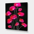 thumbnail image 3 of Abstract Red Flower Detail On Black Background III 8 in x 12 in Painting Canvas Art Print, by Designart, 3 of 4