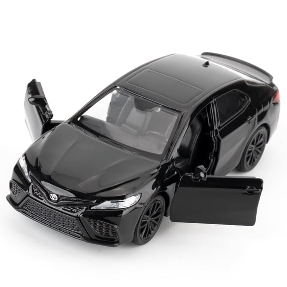 Play Vehicle 1:36 Camry XSE Car Model, Diecast Pull Back Model Toy Car, Doors Open, Collectible Kids Toy for Aged 3 and up, Gift Black
