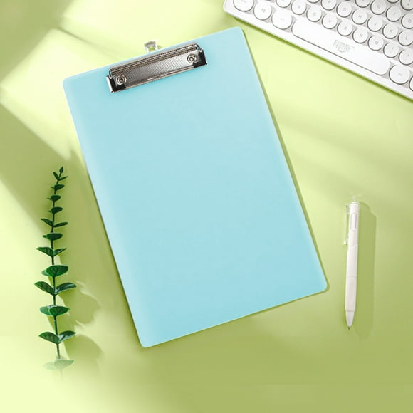 Clip de Plástico Transparente para Pizarra A4 | Carpeta de Oficina Verde Menta | Pizarra para Estudiantes | Clip para Pizarra de Datos | Clip para Pedidos de Comida | 31,3 X 22,4 X 1 Cm | 150 G | Dis