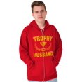 thumbnail image 5 of Trophy Husband Best Partner Hubby Men Big & Tall Zip Hoodie Brisco Brands 3X, 5 of 6