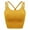 Yellow, variant on FUTATA Women Sports Bra Strappy Medium Support Workout Running Shirts Longline Yoga Crop Top