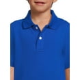 thumbnail image 4 of Wonder Nation Boys Short Sleeve Cotton Blend Polo Shirt, Sizes 4-18 & Husky, 4 of 5