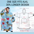 thumbnail image 4 of Oversized Wearable Blanket Hoodie,Colorful Funny Dachshund Sherpa Blanket Hoodie with Super Pockets,Super Warm Fuzzy Pullover for Women & Men, 4 of 6