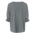 thumbnail image 5 of Godom Women's 2025 Fashion Tops 3/4 Length Sleeve Business Casual Blouses Summer Tees Shirts, 5 of 7