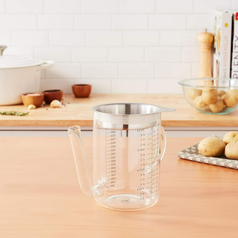 Kchenprofi 4-Cup Gravy Separator  Heat-Resistant Glass & Stainless Steel Fat  Separator with Easy-Pour Spout - Walmart.com
