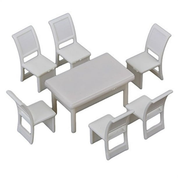 Zjlight 5 Sets 1 50 Scale Miniature Dining Room Table Chair