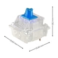 thumbnail image 3 of Kit de interruptores CHERRY MX RGB azules, 23 interruptores de teclado mecánico, para teclados DIY, Hot-Swap o para juegos, interruptor táctil con clic (Clicky), alto y perceptible, 3 of 5