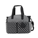 thumbnail image 2 of Bolsa de pañales impermeable, bolso de hombro, bolso multifuncional para pañales de bebé, momia Negro Gris, 2 of 9
