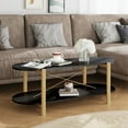 thumbnail image 1 of vidaXL Table Basse Noire 110x48x40 cm Bois Manufacturé, 1 of 5