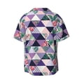 thumbnail image 2 of Wukai Plaid Flamingo Men's Casual Short-Sleeve Button Down Shirt - Lightweight Summer Dress Shirt for Daily Wear-XX-Large, 2 of 7