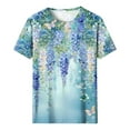 thumbnail image 4 of Odbmxy Short Sleeve Tee Shirts for Women Plus Size Summer Crew Neck Tops Women Camping Casual Workout Floral Loose Retro Tops, 4 of 4