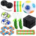 thumbnail image 1 of 12 Pieces Sensory Fidget Toys Set Infinity Fidget Cube Toys Handheld Mini Popping Fidget Toy for Stress Relief and Anti-Anxiety Tools Bundle, Stress Relief Hand Toys Party Favor, 1 of 7