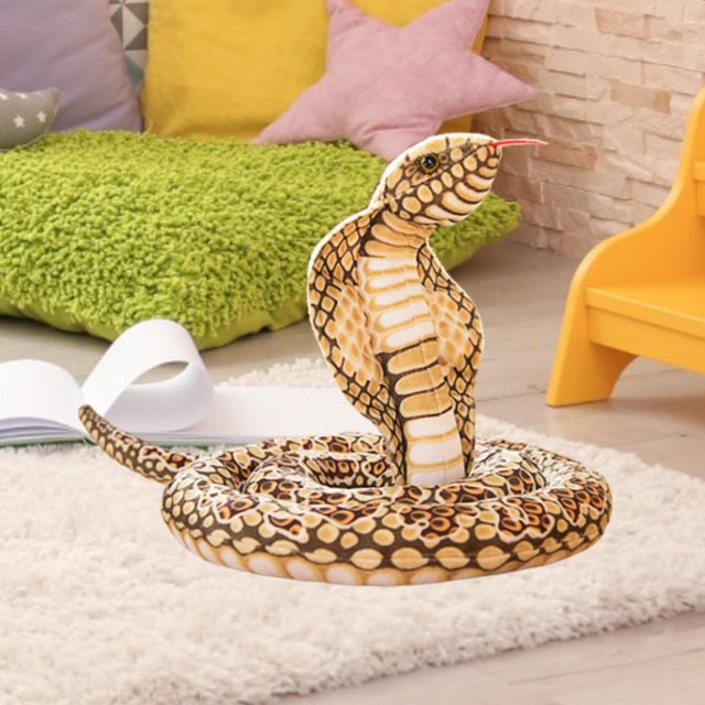 Peluche de serpiente de 94 pulgadas CUTICAT marrón claro